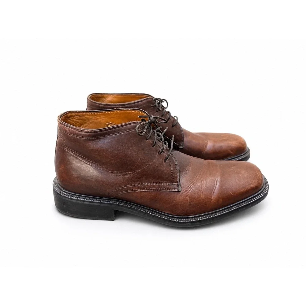Cole Haan Brown Leather Chukka Boots Men's 10 Lace Up‎ Casual Dress Comfort